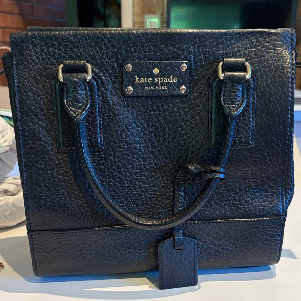 Kate Spade Black Pebbled Leather Satchel